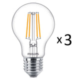 Philips 3-pack LED E27 Normal Klar 40W 470lm