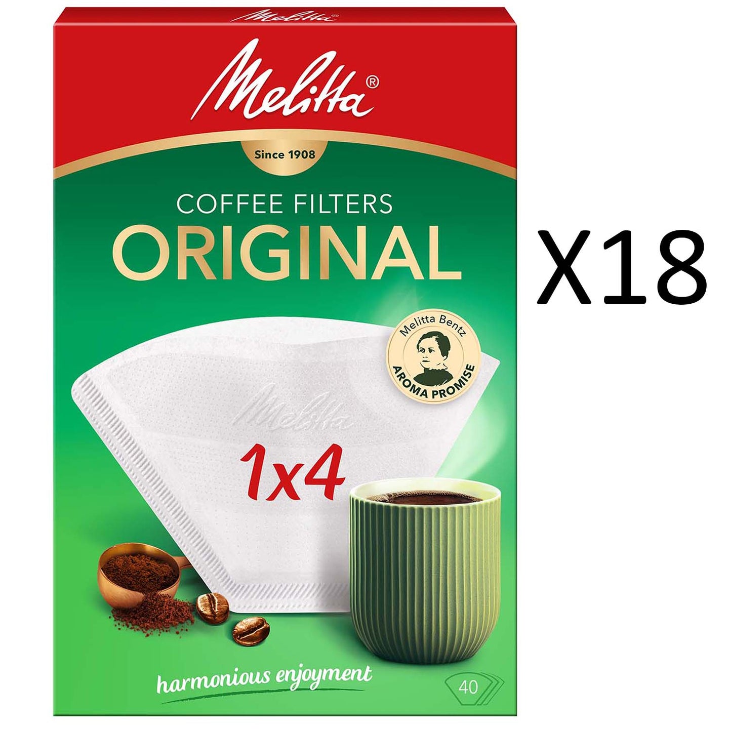 Melitta Kaffefilter 1x4 80pack (Obs 18st DFP)