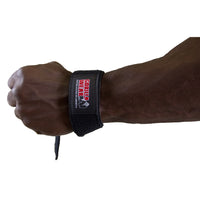 Gorilla Wear Padded Lifting Straps, black/red