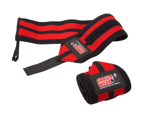 Gorilla Wear Wrist Wraps Pro, black/red