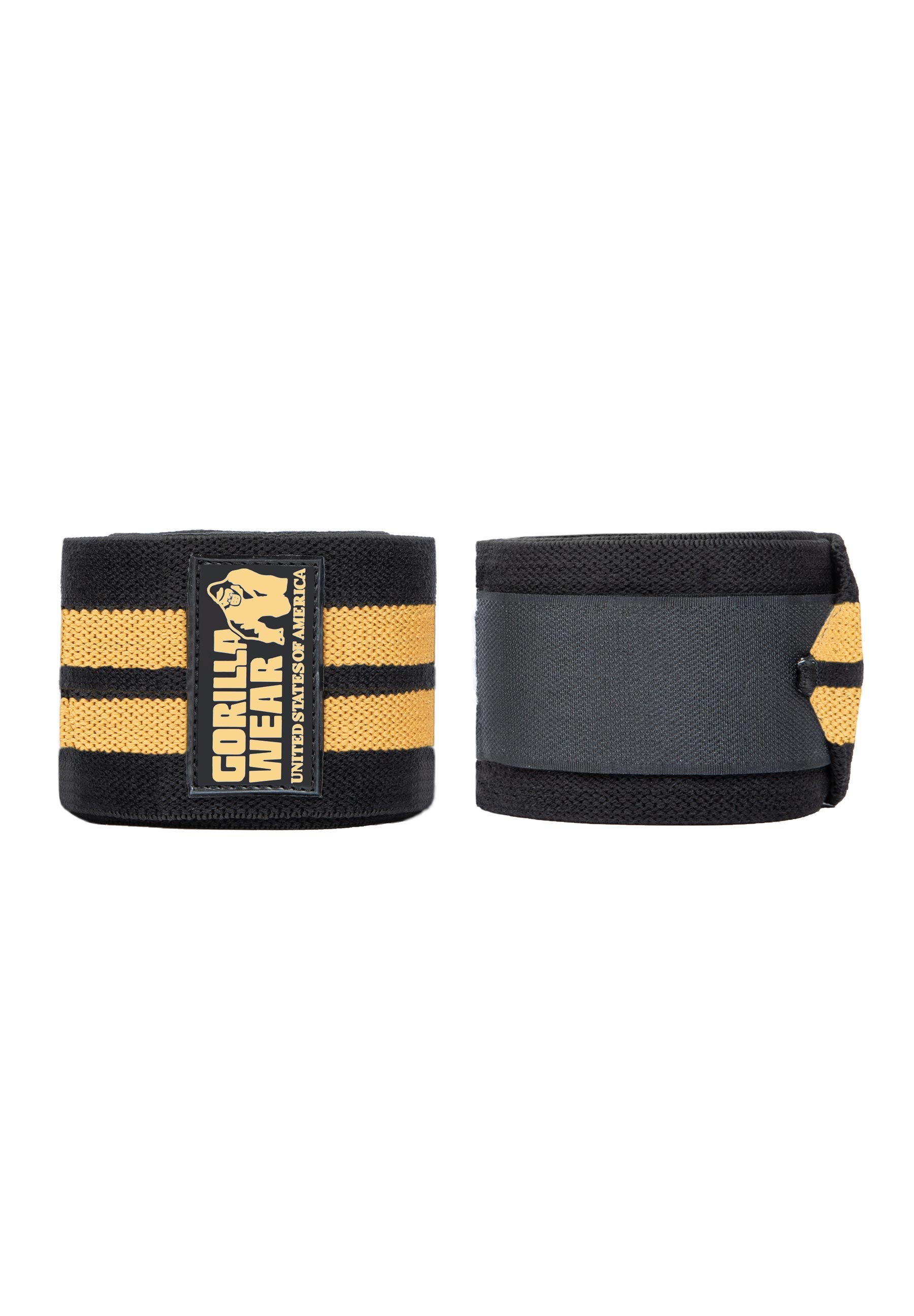 Gorilla Wear GW Knee Wraps 2,5 m, black/gold