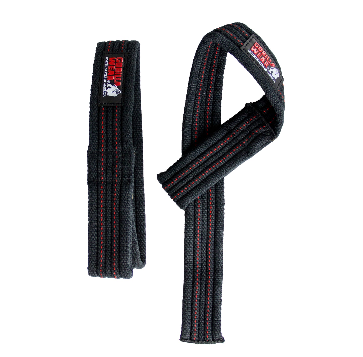 Gorilla Wear Hardcore Lifting Straps, black/red