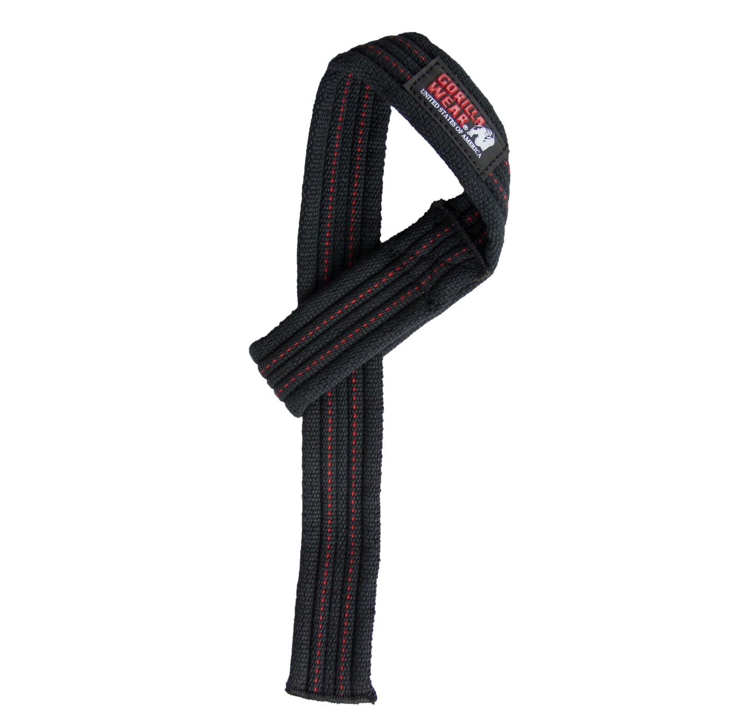 Gorilla Wear Hardcore Lifting Straps, black/red