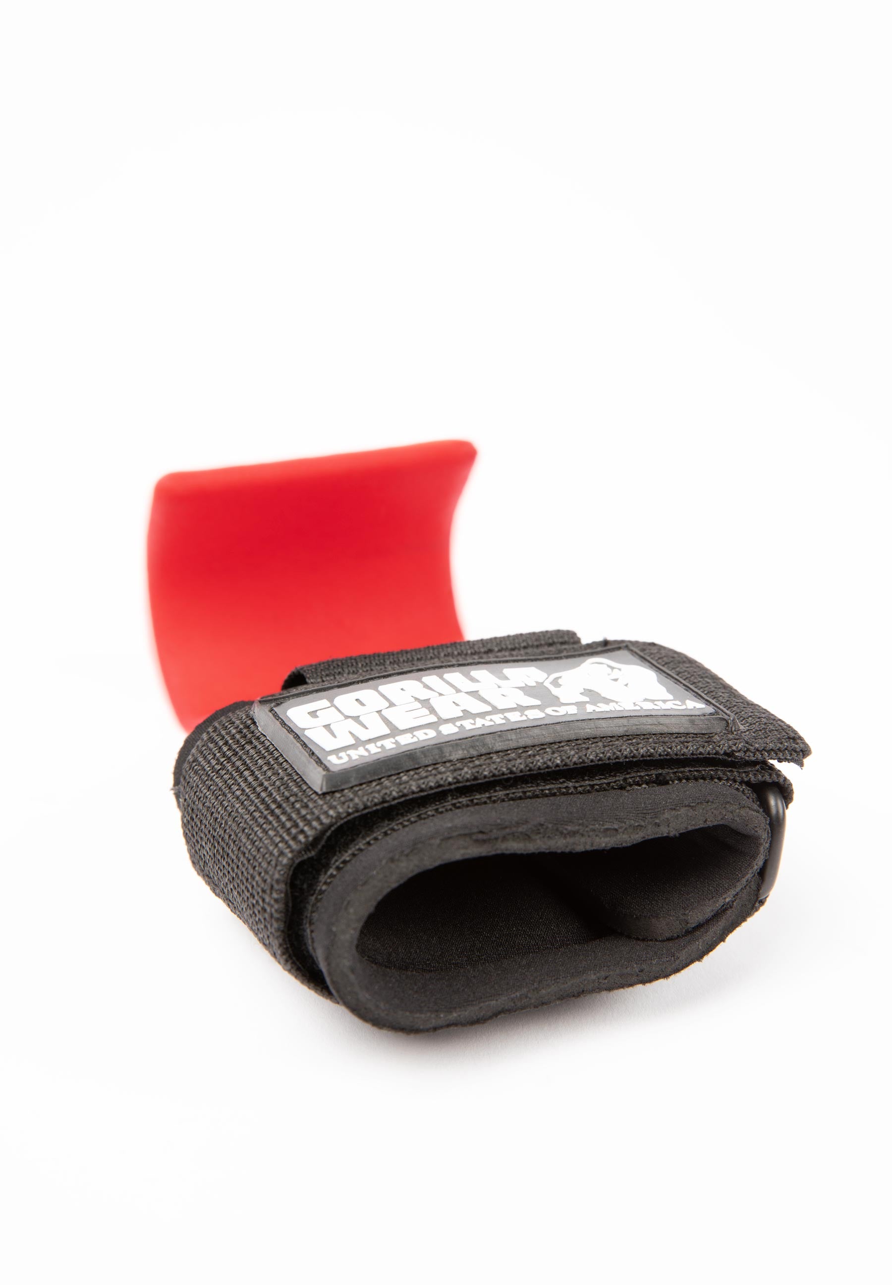 Gorilla Wear Weight Lifting Hooks, black/red