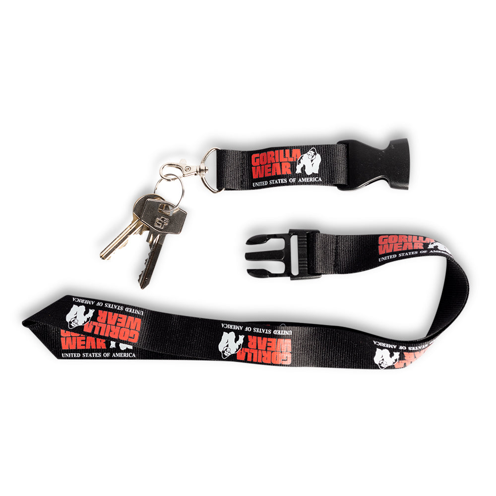 Gorilla Wear Eloy Lanyard, black/red