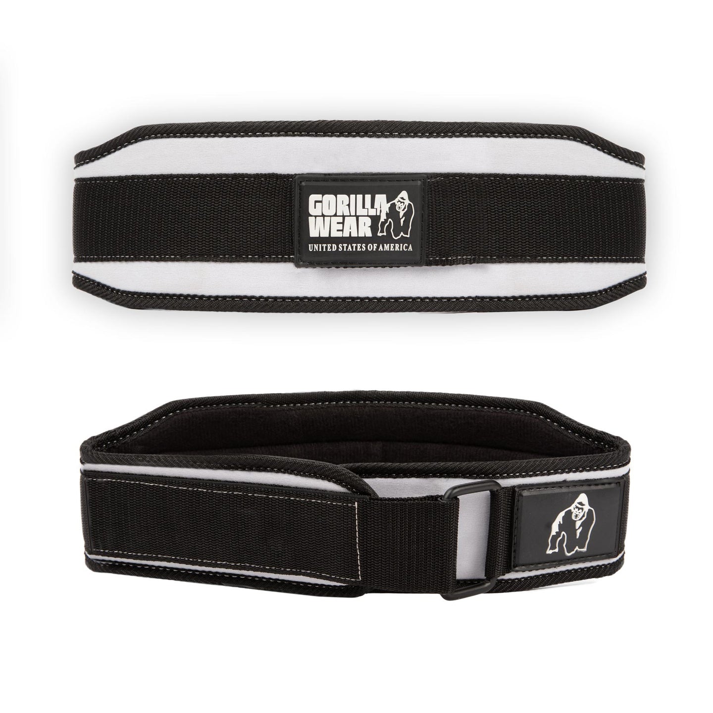 Gorilla Wear 4 Inch Women's Lifting Belt, black/white