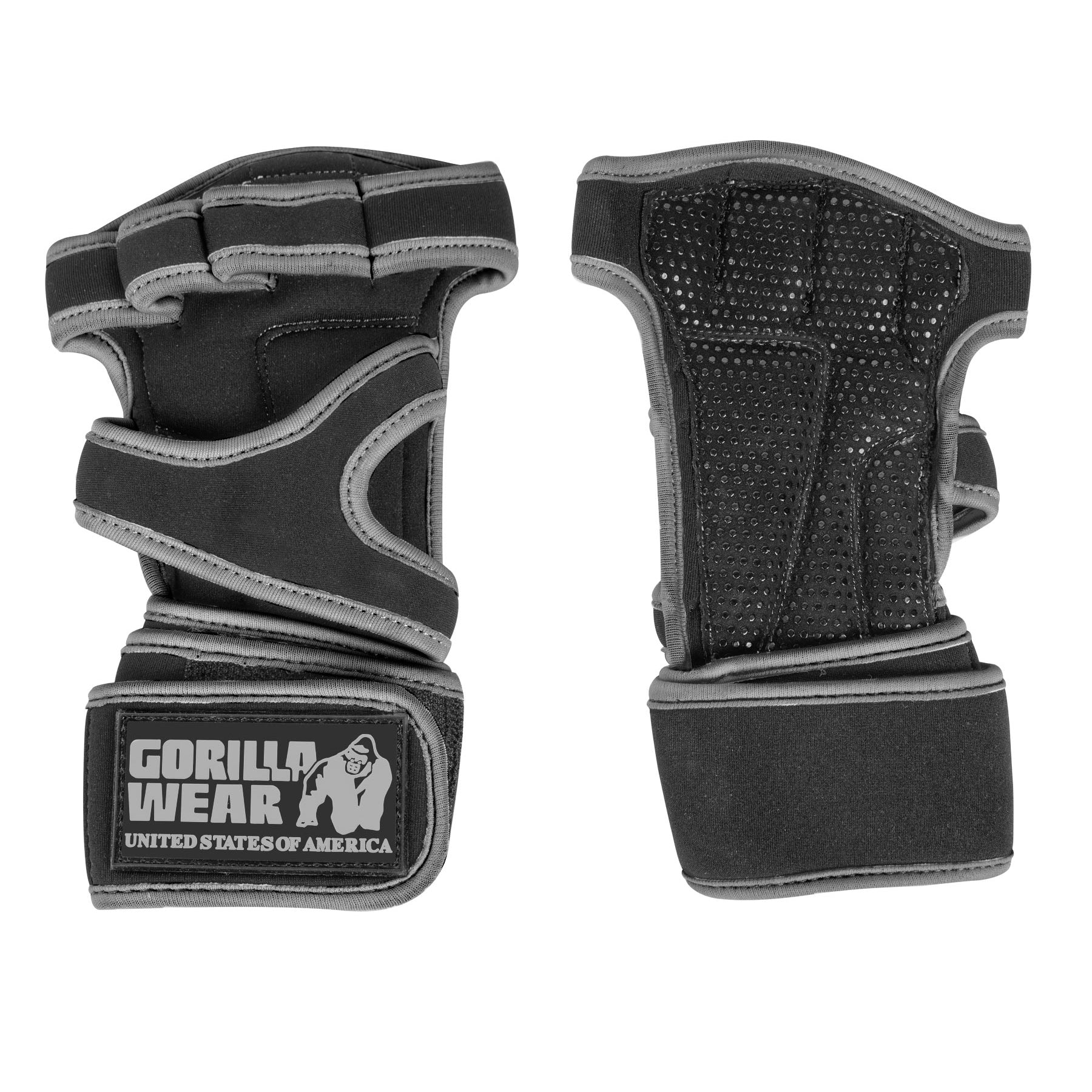 Gorilla Wear Yuma Weightlifting Workout Gloves, black/grey
