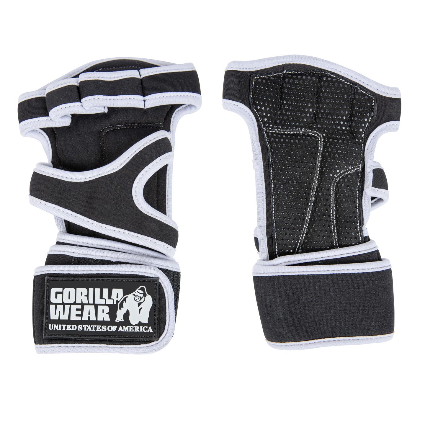 Gorilla Wear Yuma Träningshandskar Weightlifting Workout Gloves, black/white