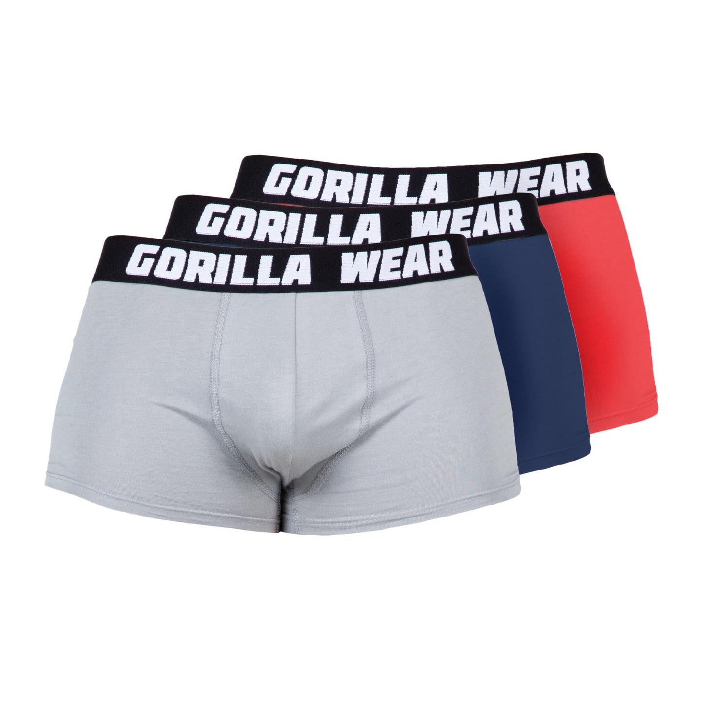 Gorilla Wear Gorilla Wear Boxershorts 3-pack, grey/navy/red