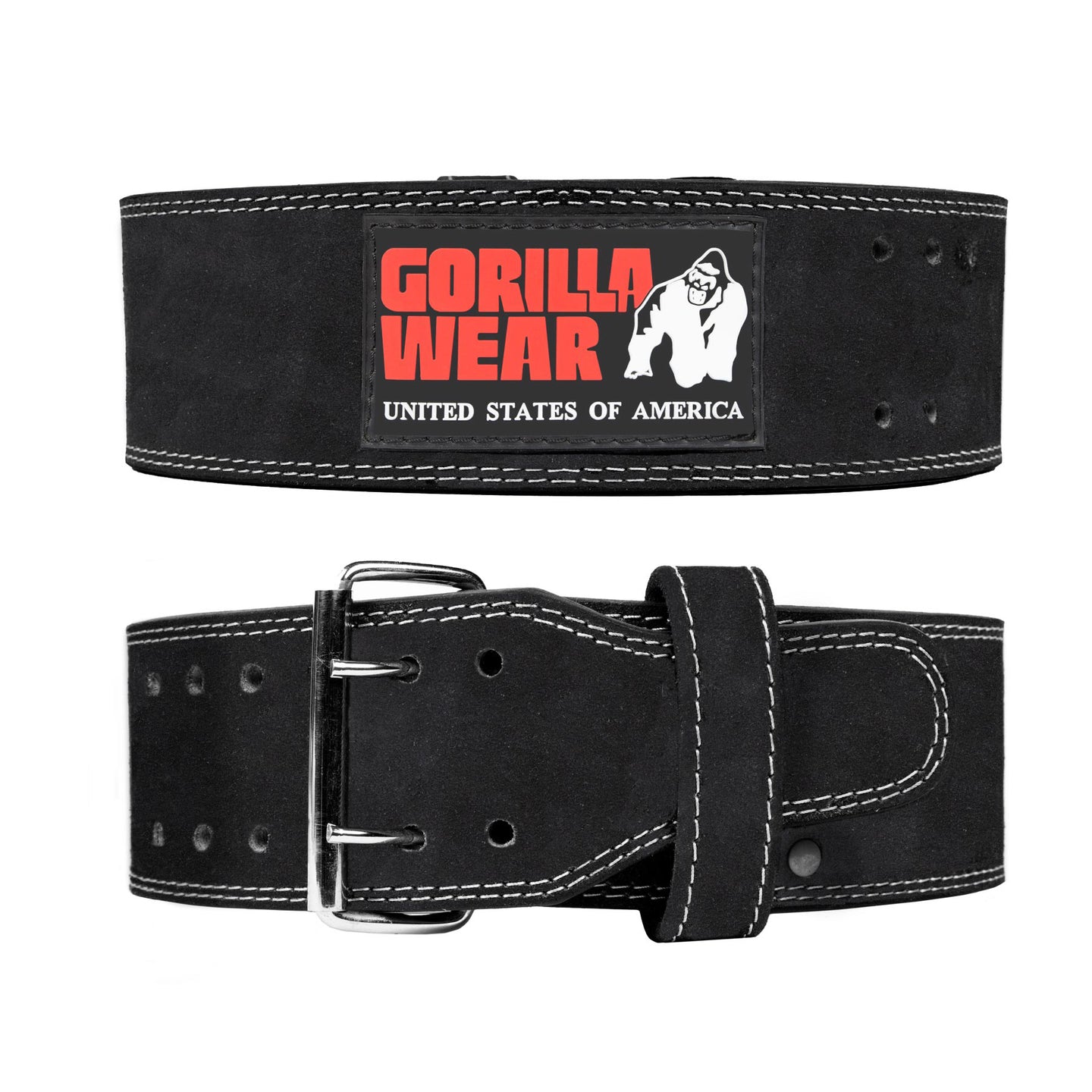 Gorilla Wear 4 Inch Powerlifting Belt, black