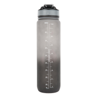 Gorilla Wear Gradient Water Bottle 1000 ml, black/grey