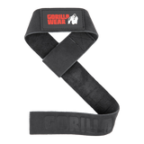 Gorilla Wear Leather Lifting Straps, black