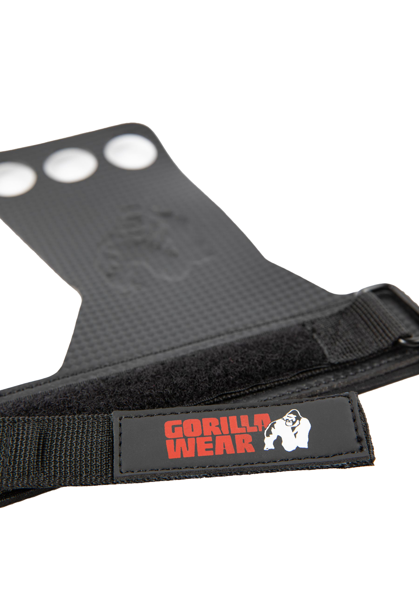 Gorilla Wear 3-Hole Carbon Lifting Grips, black