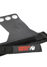 Gorilla Wear 3-Hole Carbon Lifting Grips, black