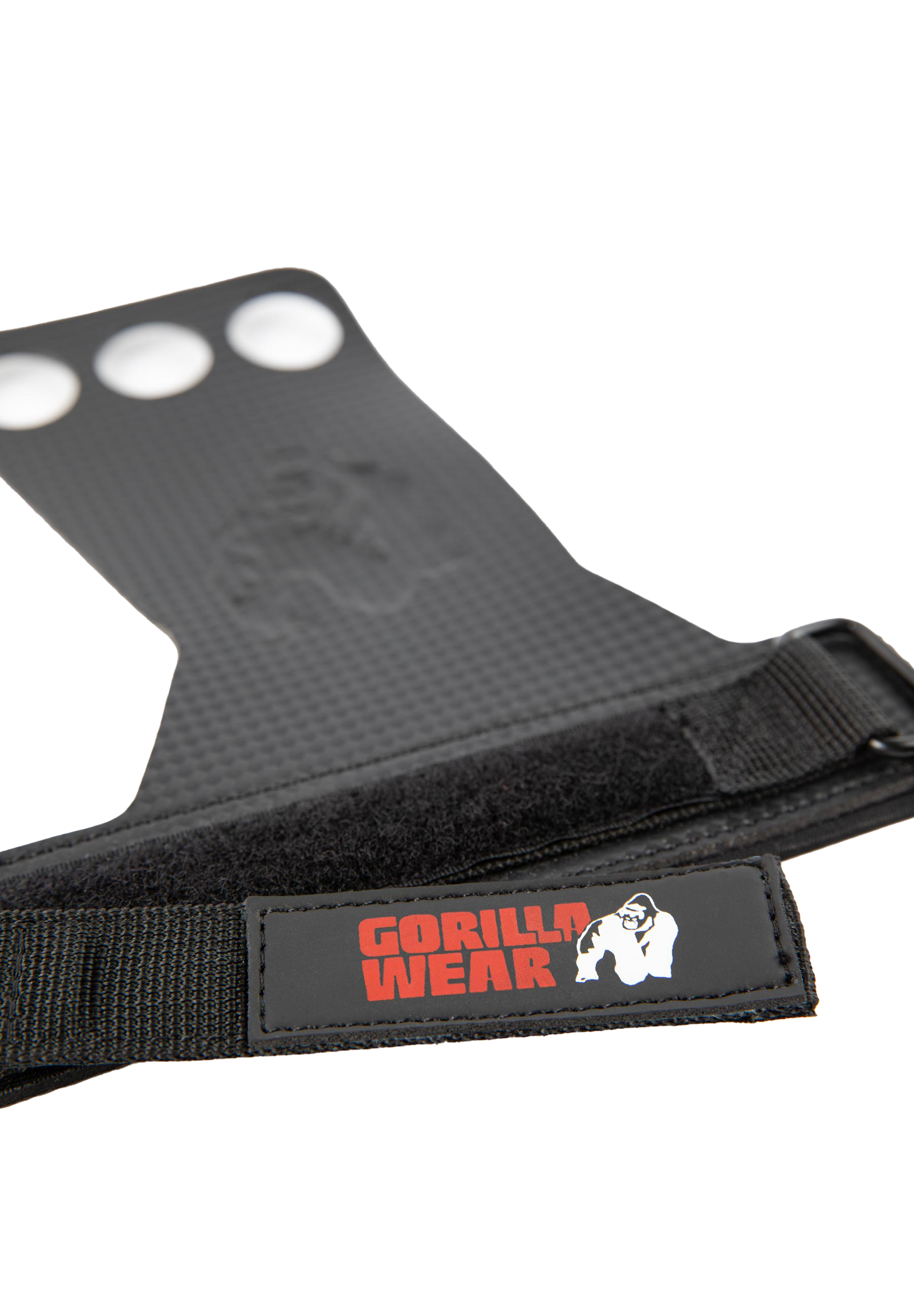 Gorilla Wear 3-Hole Carbon Lifting Grips, black