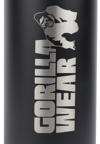 Gorilla Wear Insulated Stainless Steel Water Bottle 1000 ml, black
