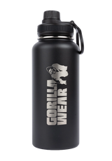 Gorilla Wear Insulated Stainless Steel Water Bottle 1000 ml, black