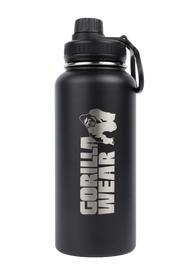 Gorilla Wear Insulated Stainless Steel Water Bottle 1000 ml, black