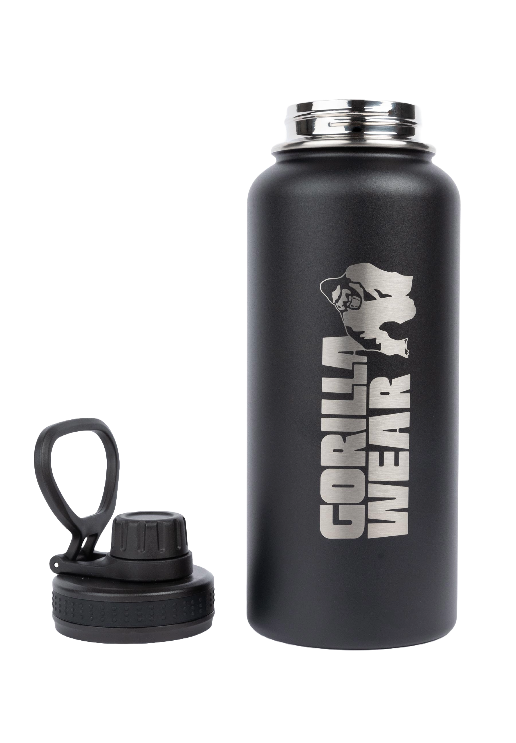 Gorilla Wear Insulated Stainless Steel Water Bottle 1000 ml, black
