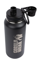 Gorilla Wear Insulated Stainless Steel Water Bottle 1000 ml, black