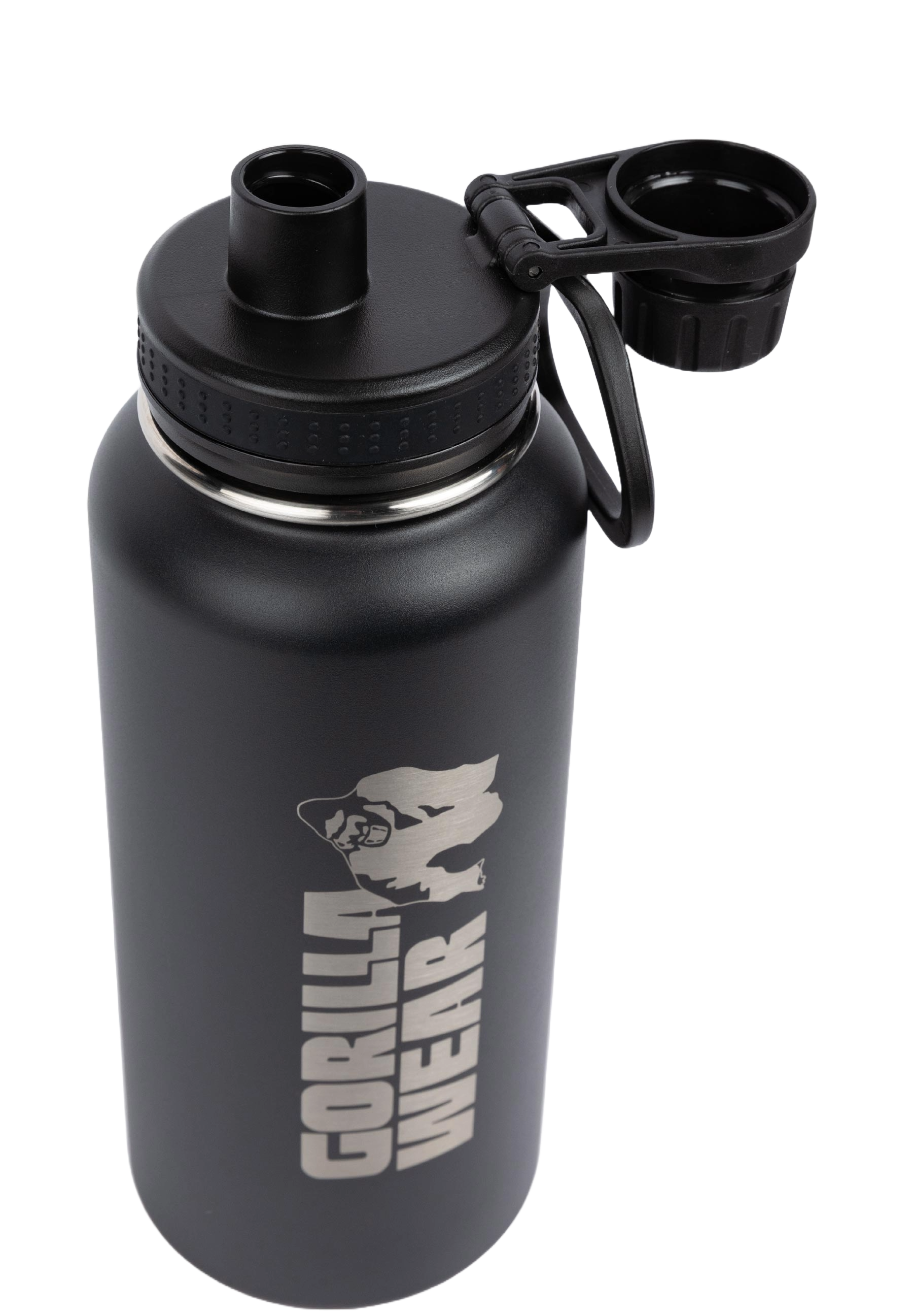 Gorilla Wear Insulated Stainless Steel Water Bottle 1000 ml, black