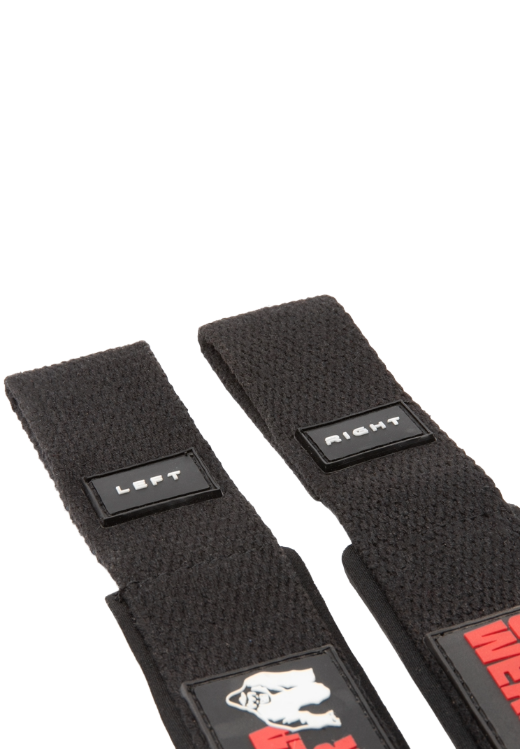 Gorilla Wear Padded Silicone Lifting Straps, black
