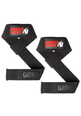 Gorilla Wear Padded Silicone Lifting Straps, black