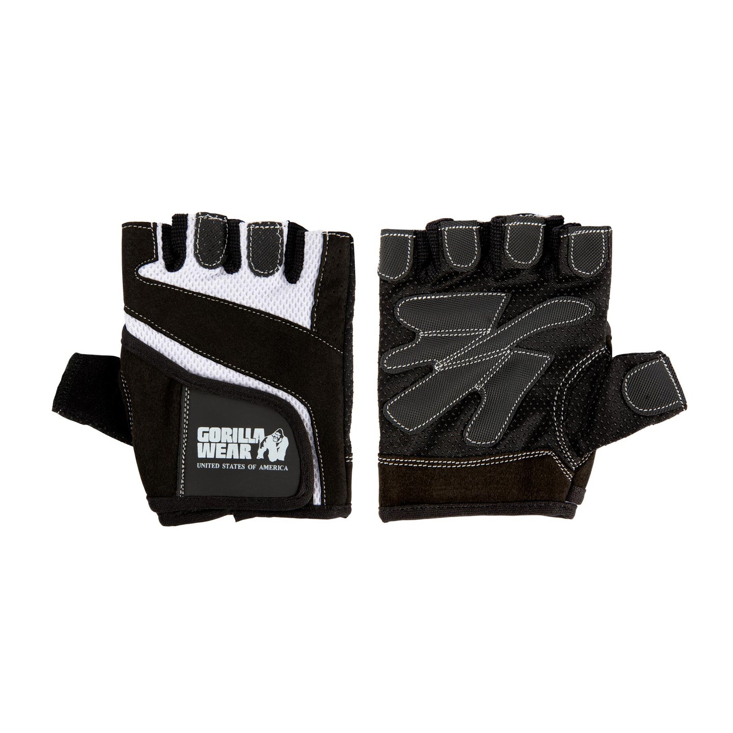 Gorilla Wear Women's Fitness Gloves, black/white