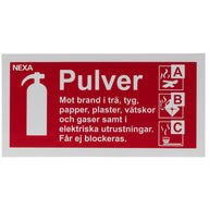 Nexa BSP-1020 Skylt för pulversläckare