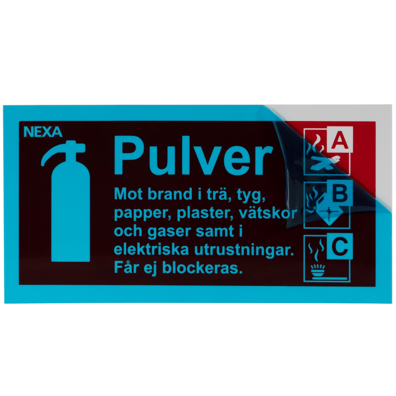 Nexa BSP-1020 Skylt för pulversläckare