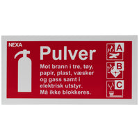Nexa BSP-1020 Skylt för pulversläckare