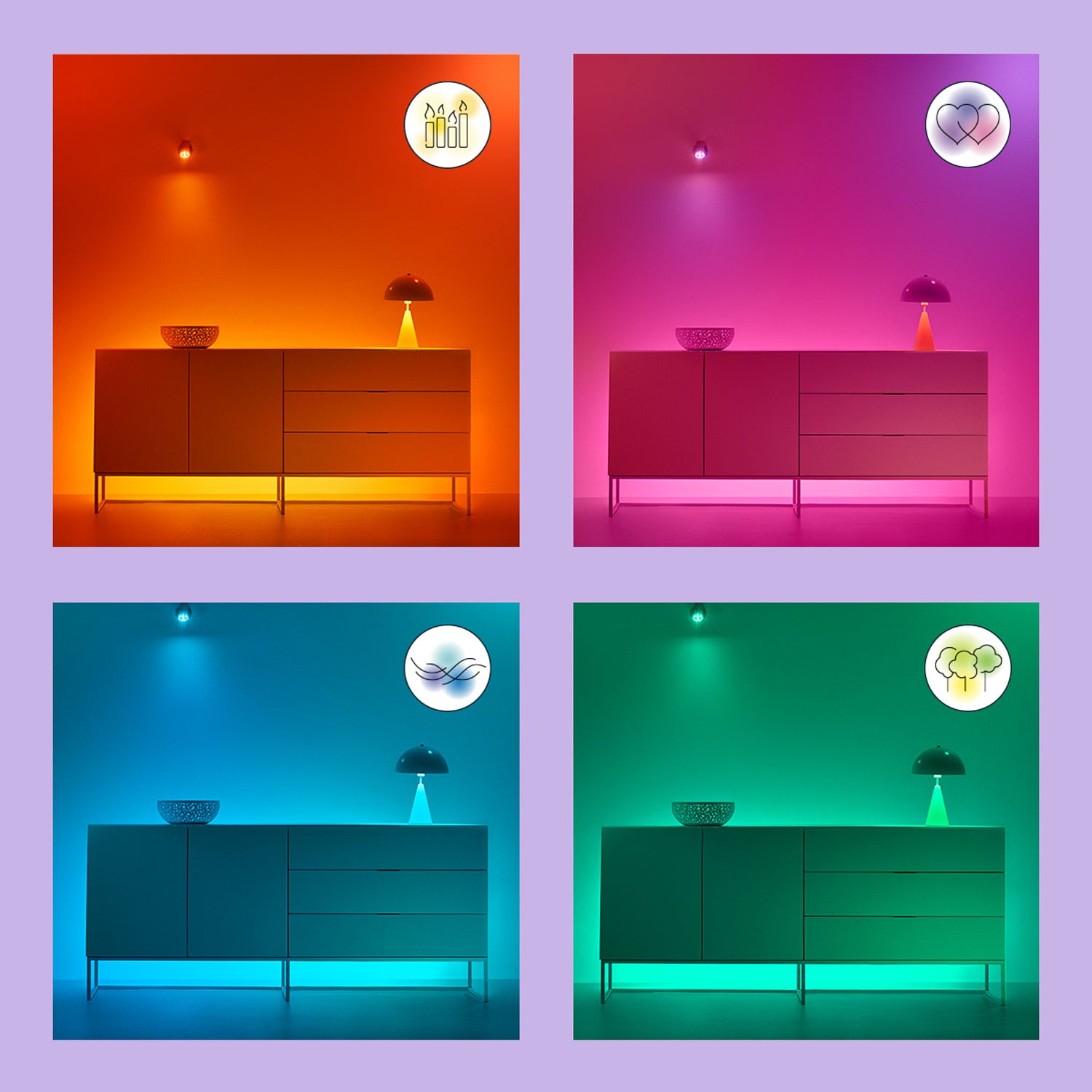 WiZ WiFi Smart LED E27 40W Filament Färg + Varm-kallvit 470lm