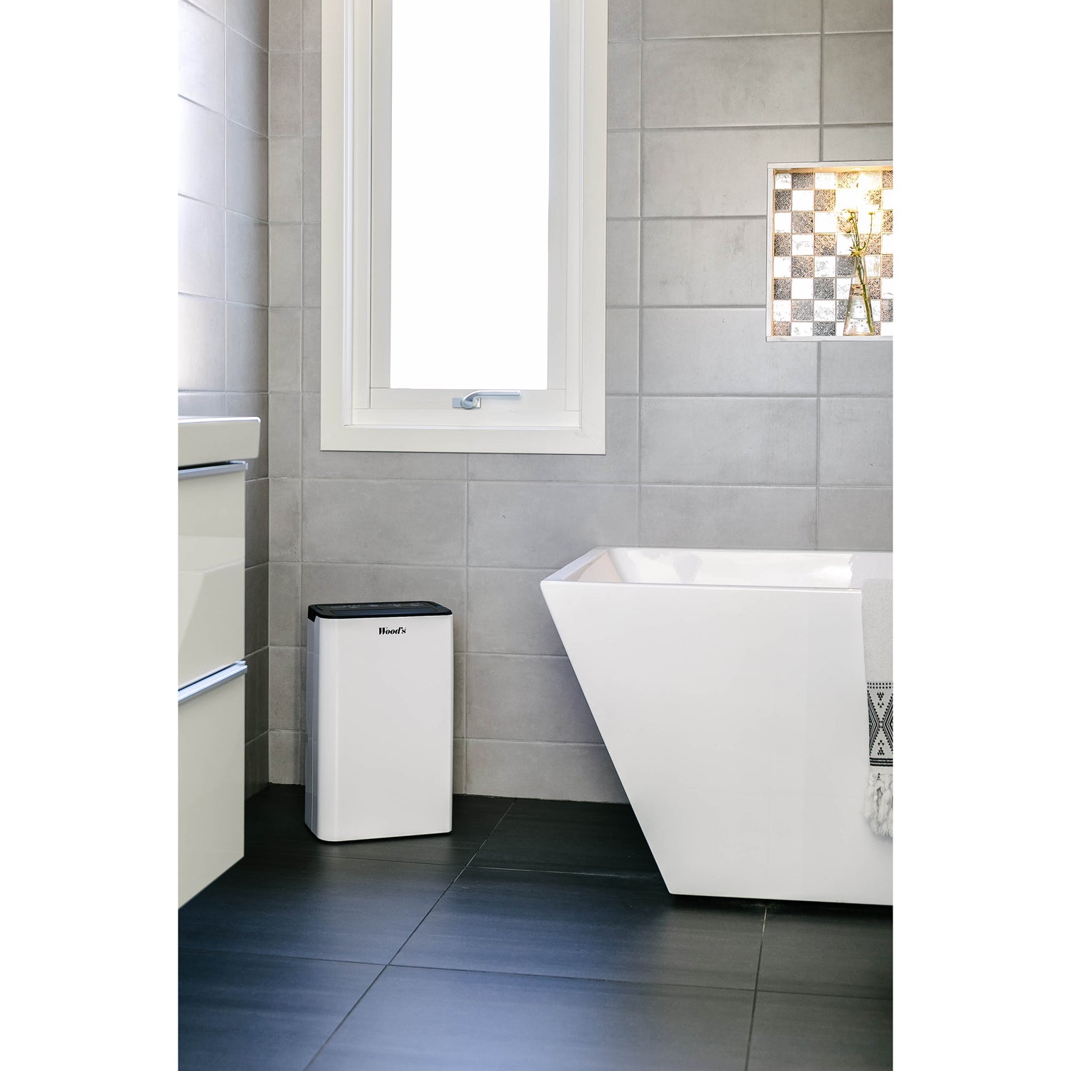 Wood's Avfuktare MDK13 Anpassad för ditt Badrum Kompakt torka tvätt funktion