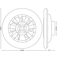 Philips Amigo Takfläkt med LED-belysning Varm-/kallvitt 4000 lm