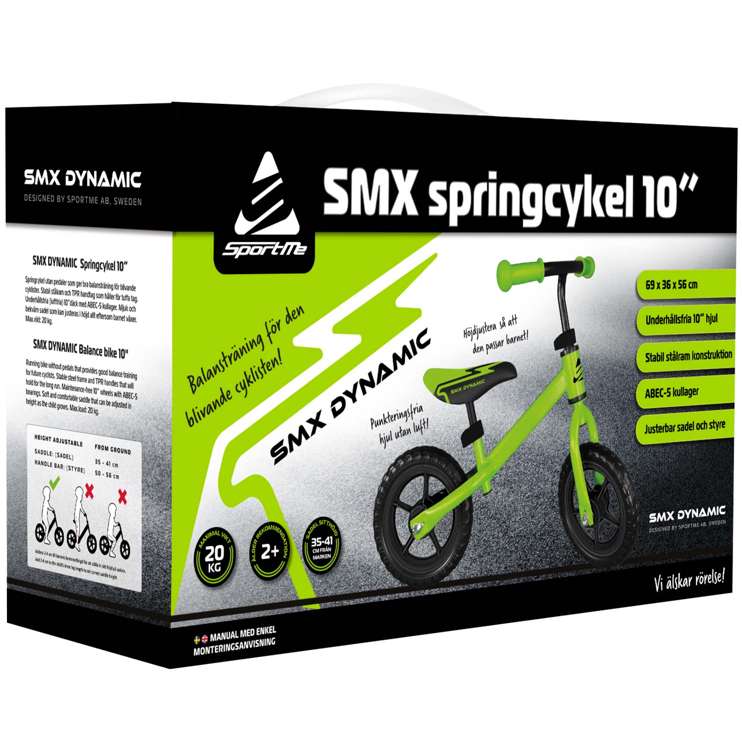 SportMe Balanscykel SMX 10 tum