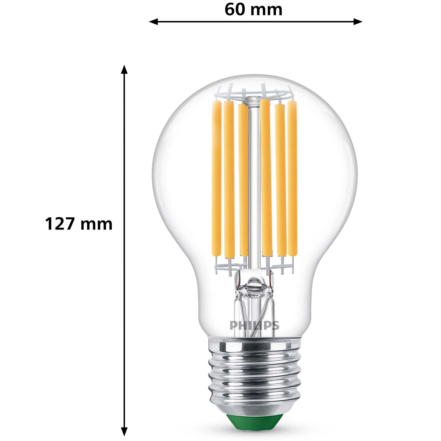 Philips LED E27 Normal 5,2W (75W) Klar 1095lm 2700K Energiklass A