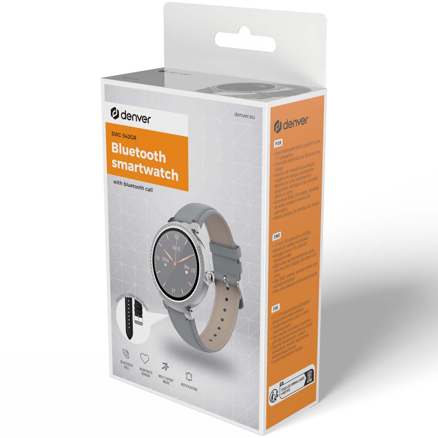 Denver SmartWatch Bluetooth SWC-342GR Grå