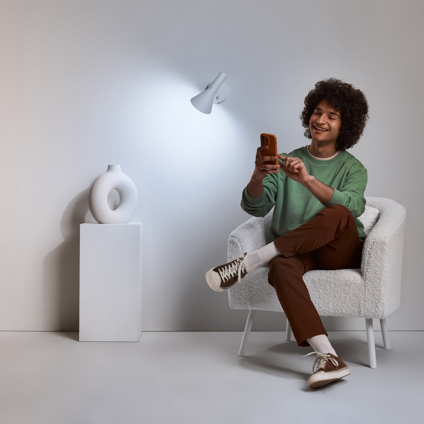 WiZ WiFi Smart LED E14 Kron 40W 470lm Filament Varm-kallvit