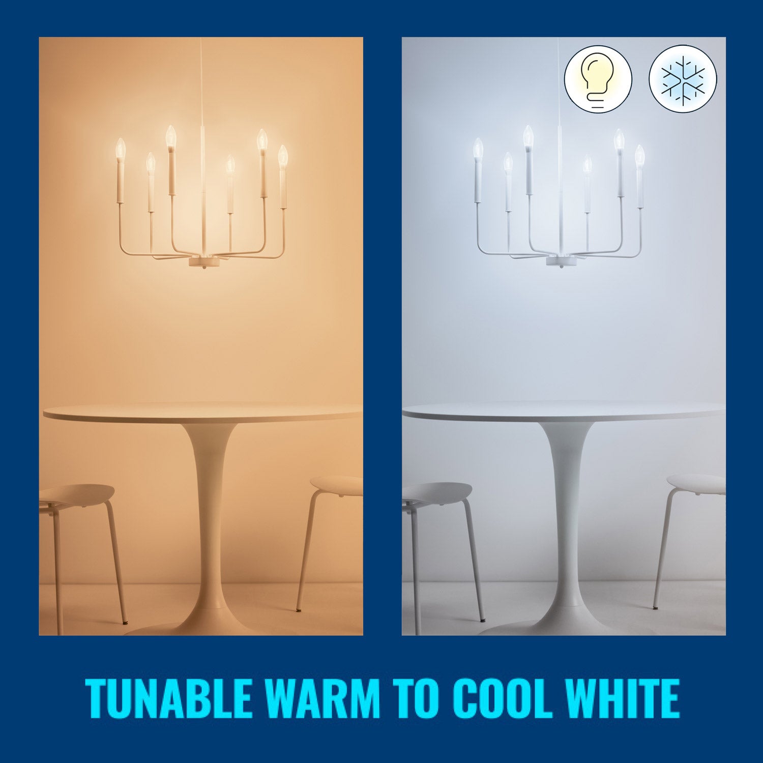 WiZ WiFi Smart LED E14 Kron 40W 470lm Filament Varm-kallvit