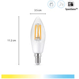 WiZ WiFi Smart LED E14 Kron 40W 470lm Filament Varm-kallvit