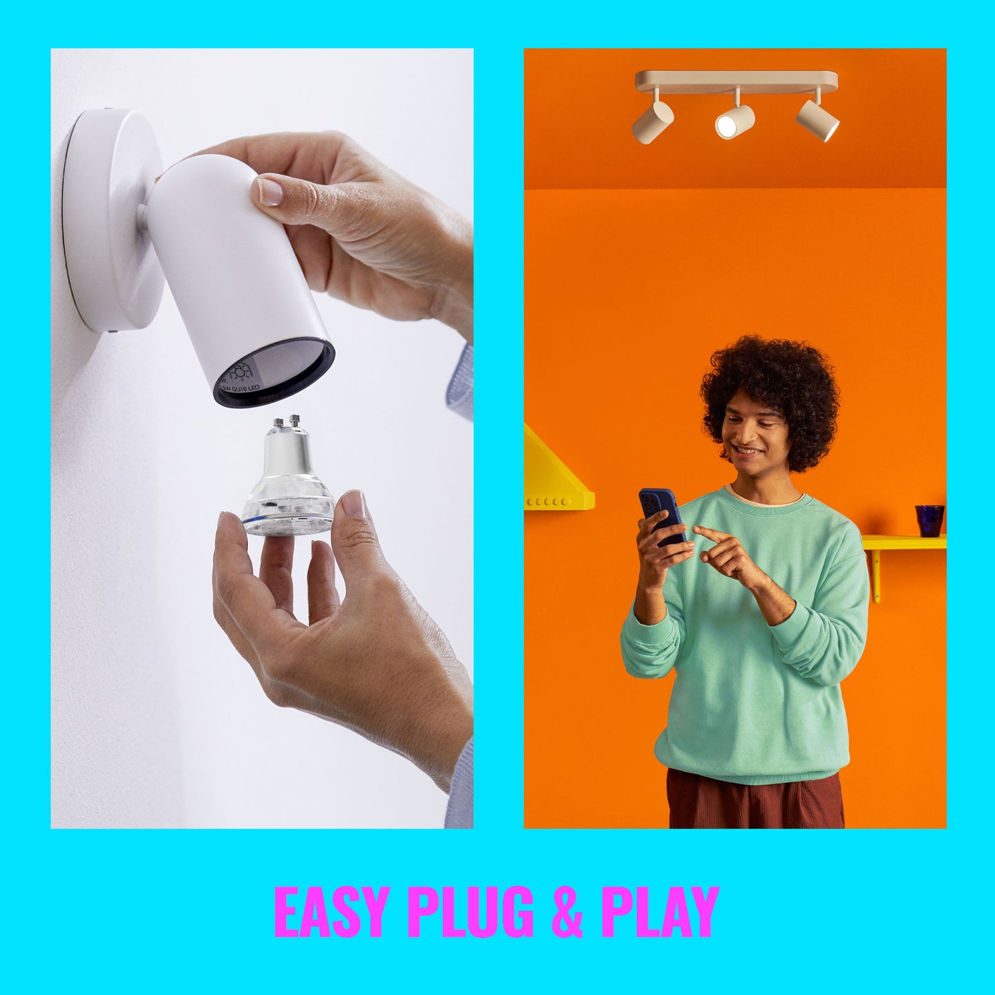 WiZ WiFi Smart LED GU10 50W 345lm Varm-kallvit 1-pack