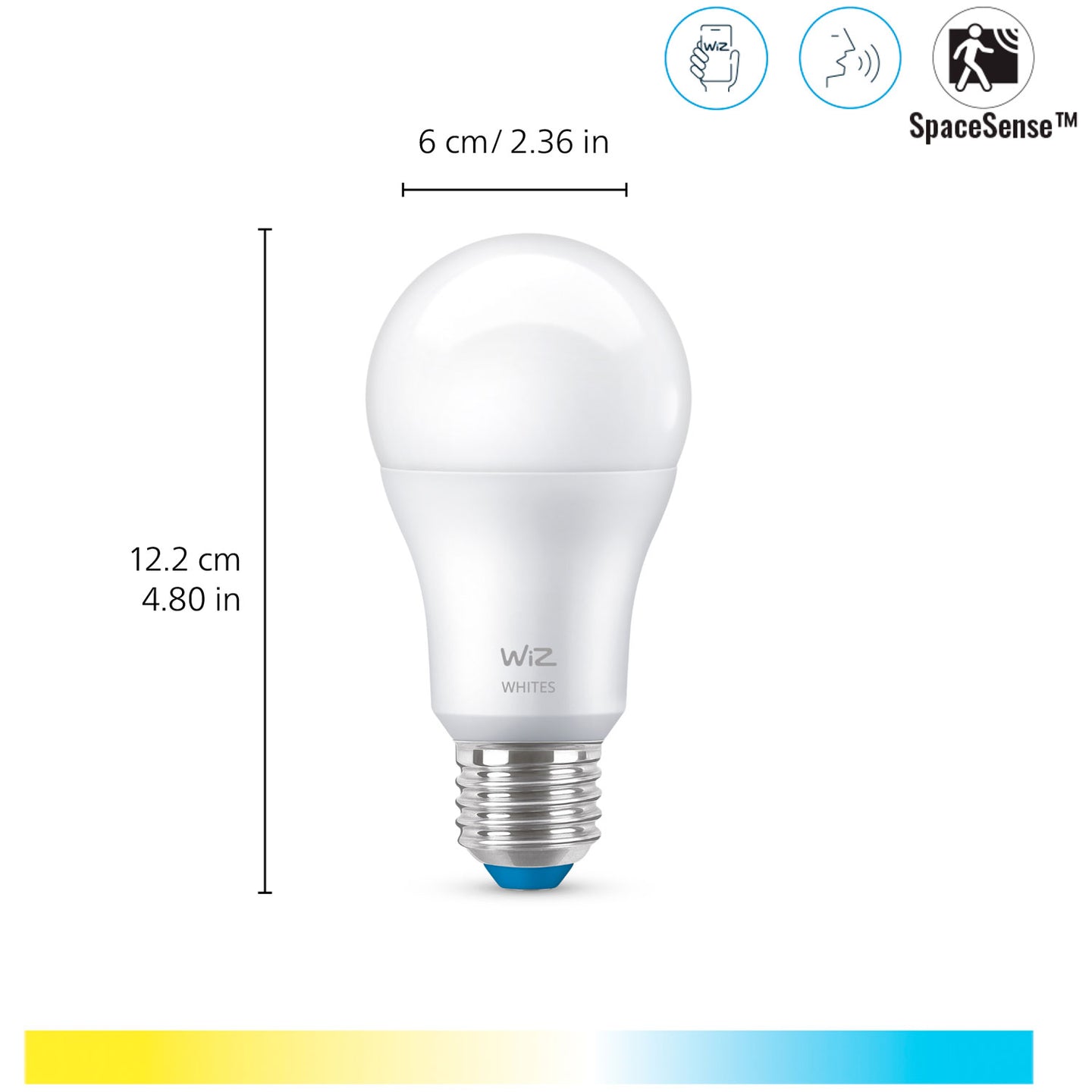 WiZ WiFi Smart LED E27 60W 806lm Varm-kallvit 1-pack