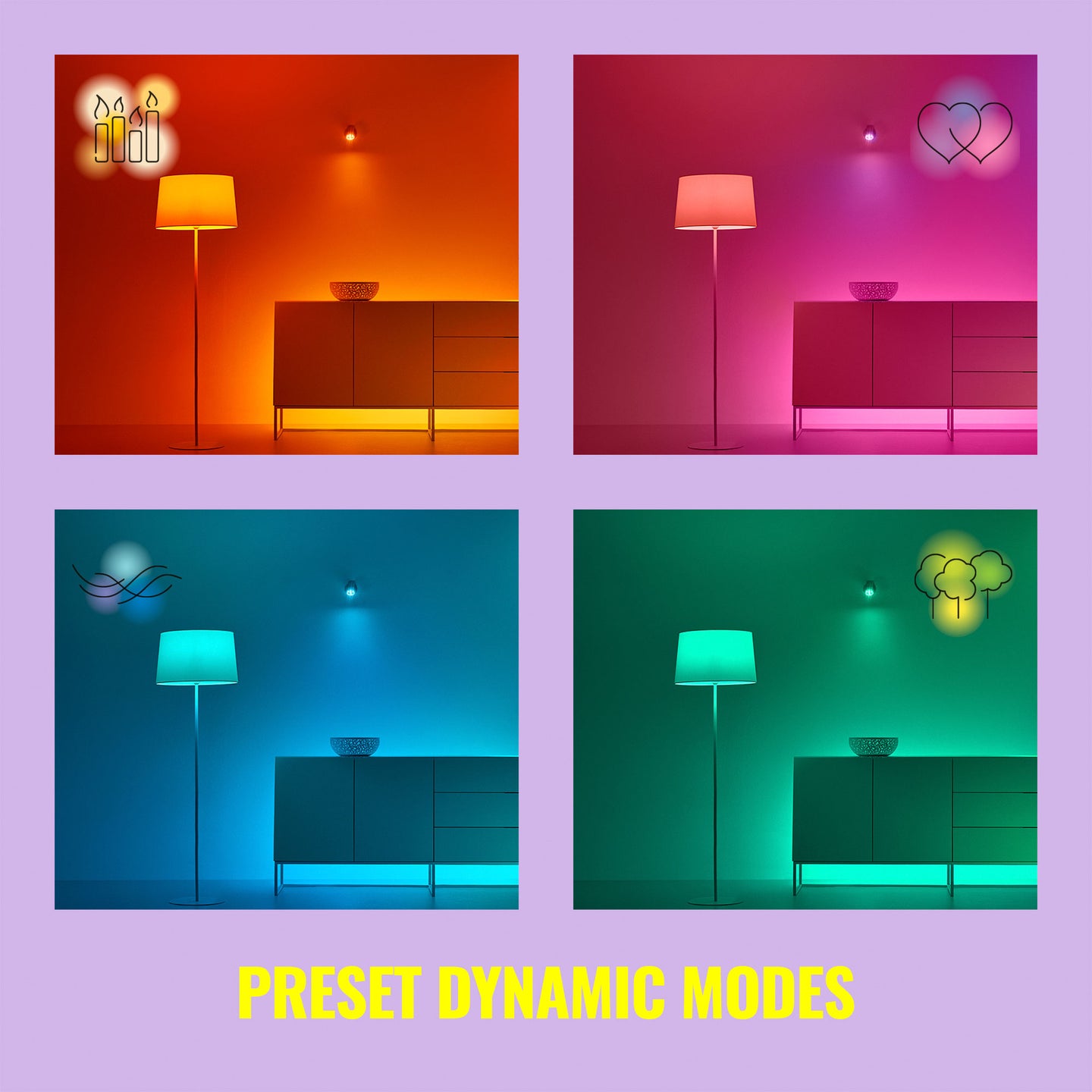 WiZ WiFi Smart LED GU10 50W 345lm Färg + Varm-kallvit 3-pack