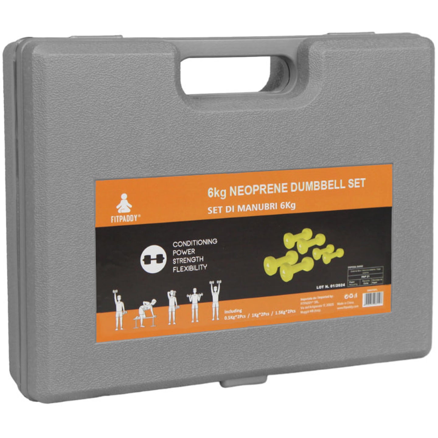 Fitpaddy Hantelset Vinyl 6 st