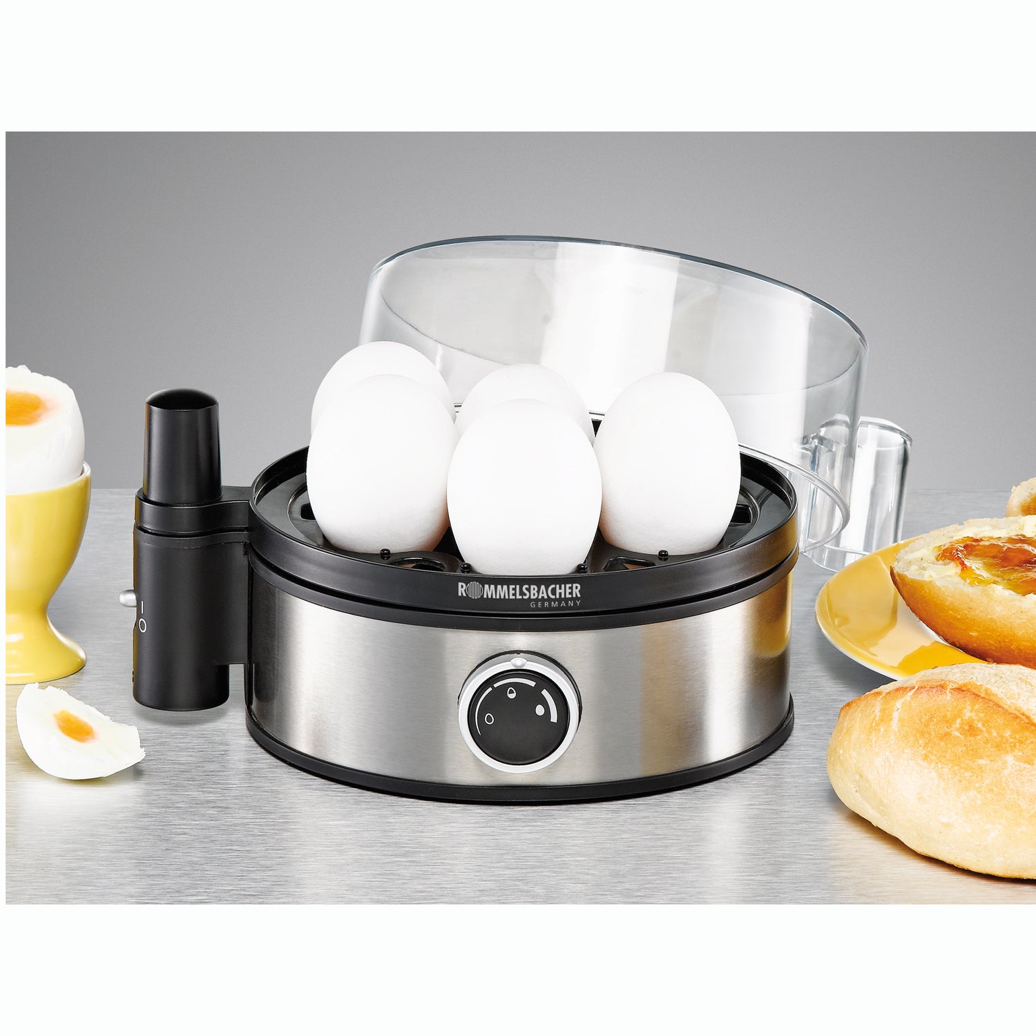 Rommelsbacher Äggkokare 7 ägg ER 400 Elektronisk med Rostfri värmeskål