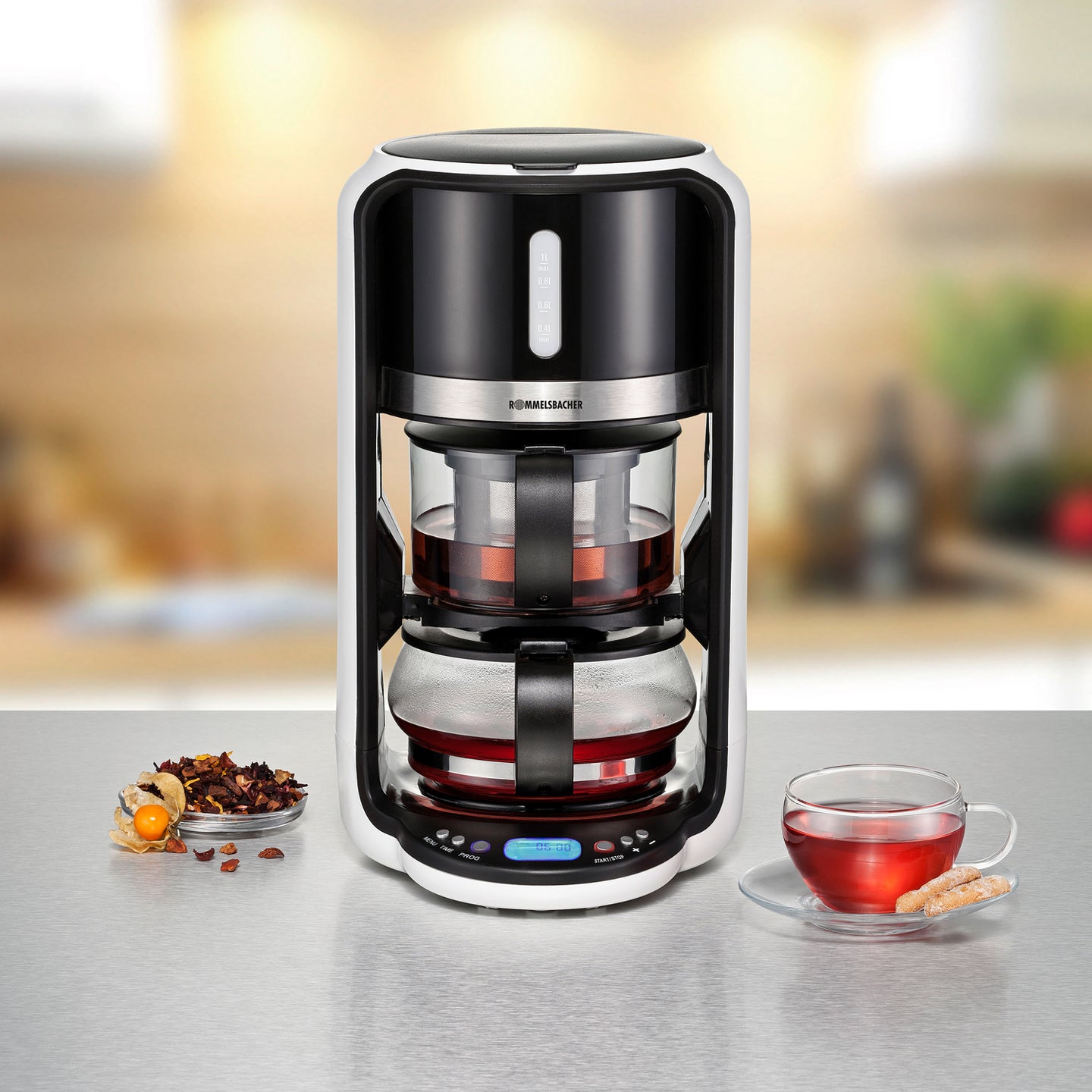 Rommelsbacher Tebryggare Automatisk TA 1200 Timer funkt. Olika temp.