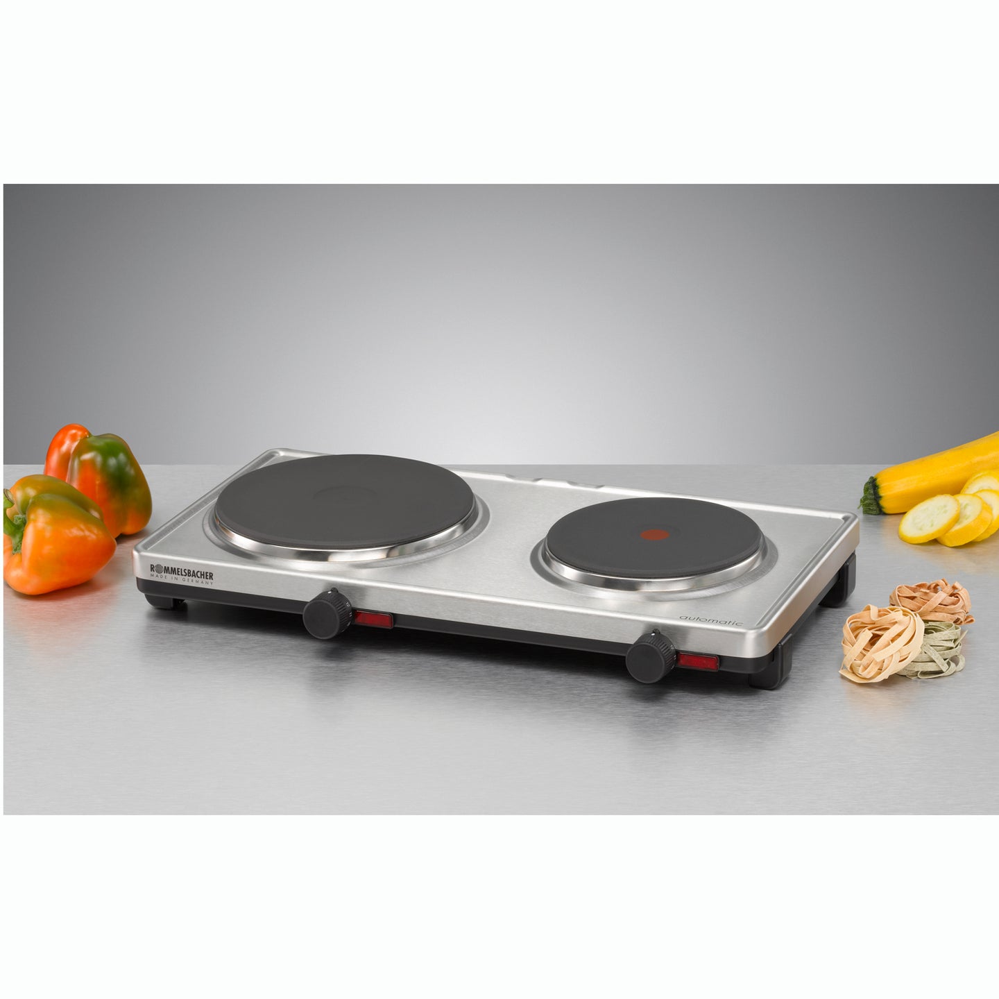 Rommelsbacher Kokplatta Dubbel AK 3099/E Rostfri Made in Germany