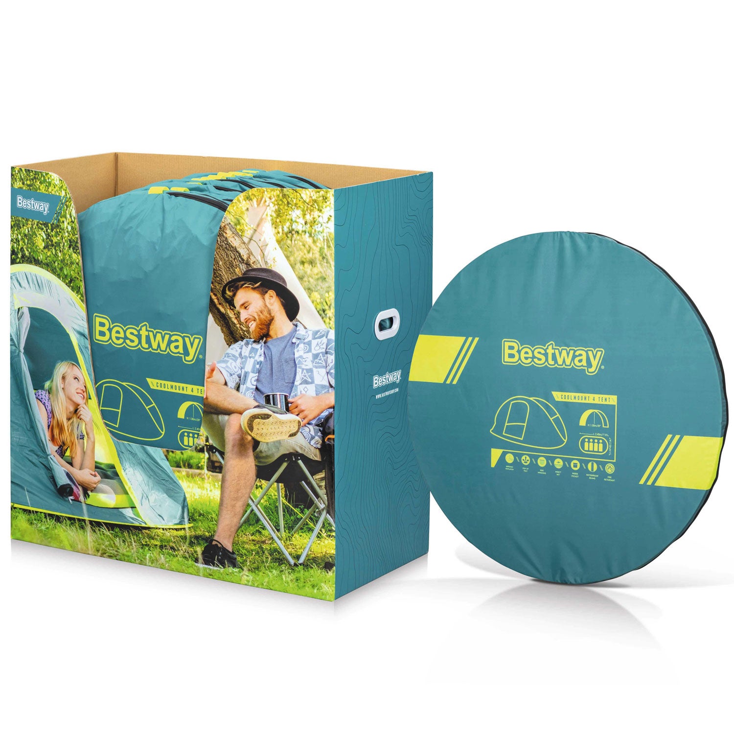 Bestway Familjetält Coolmount 4man 2.10m x 2.40m x 1.00m