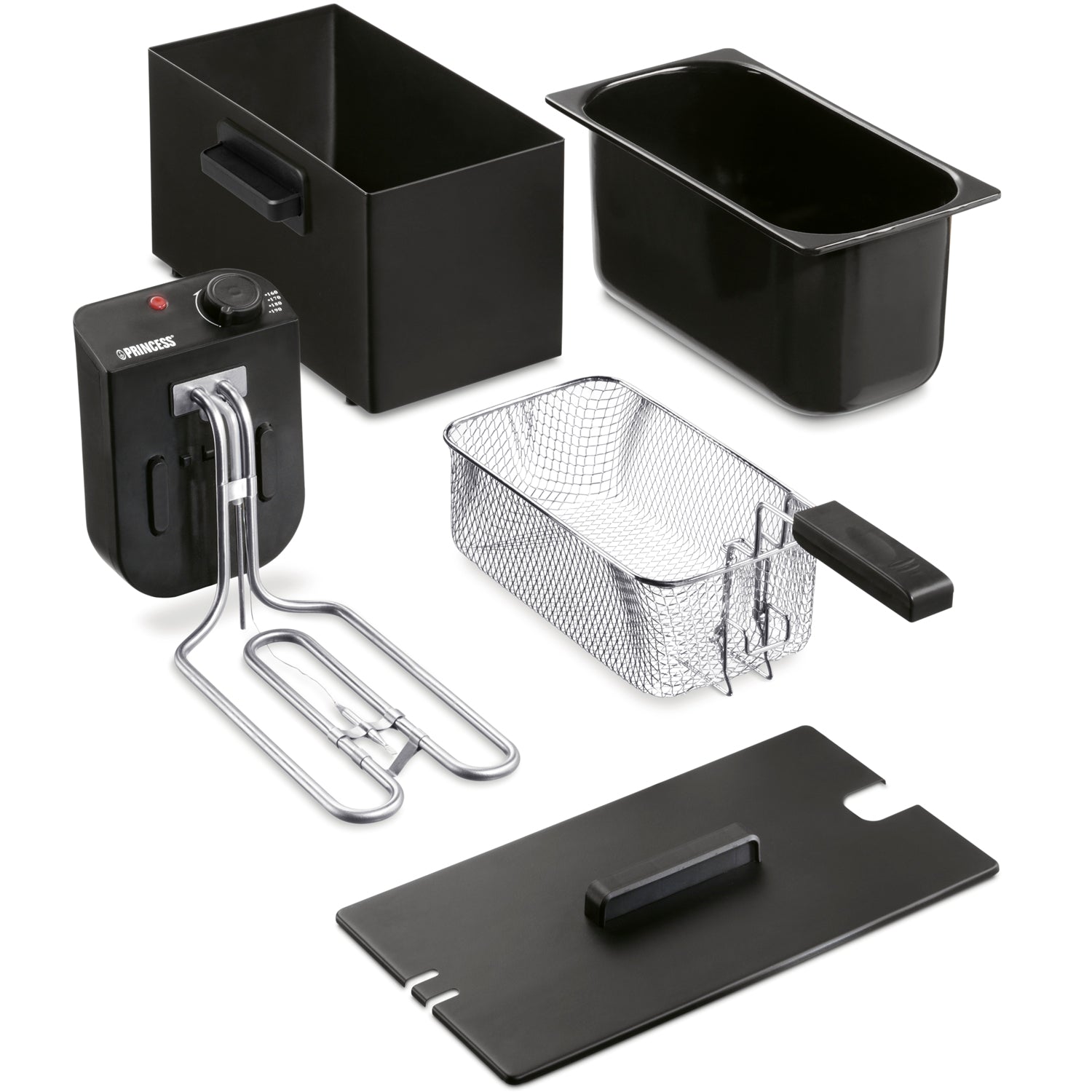 Princess Fritös 3l 182727 Rostfritt stål. Svart