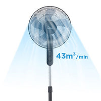 Midea Golvfläkt 3 Hastigheter och Fjärrkontroll, Svart